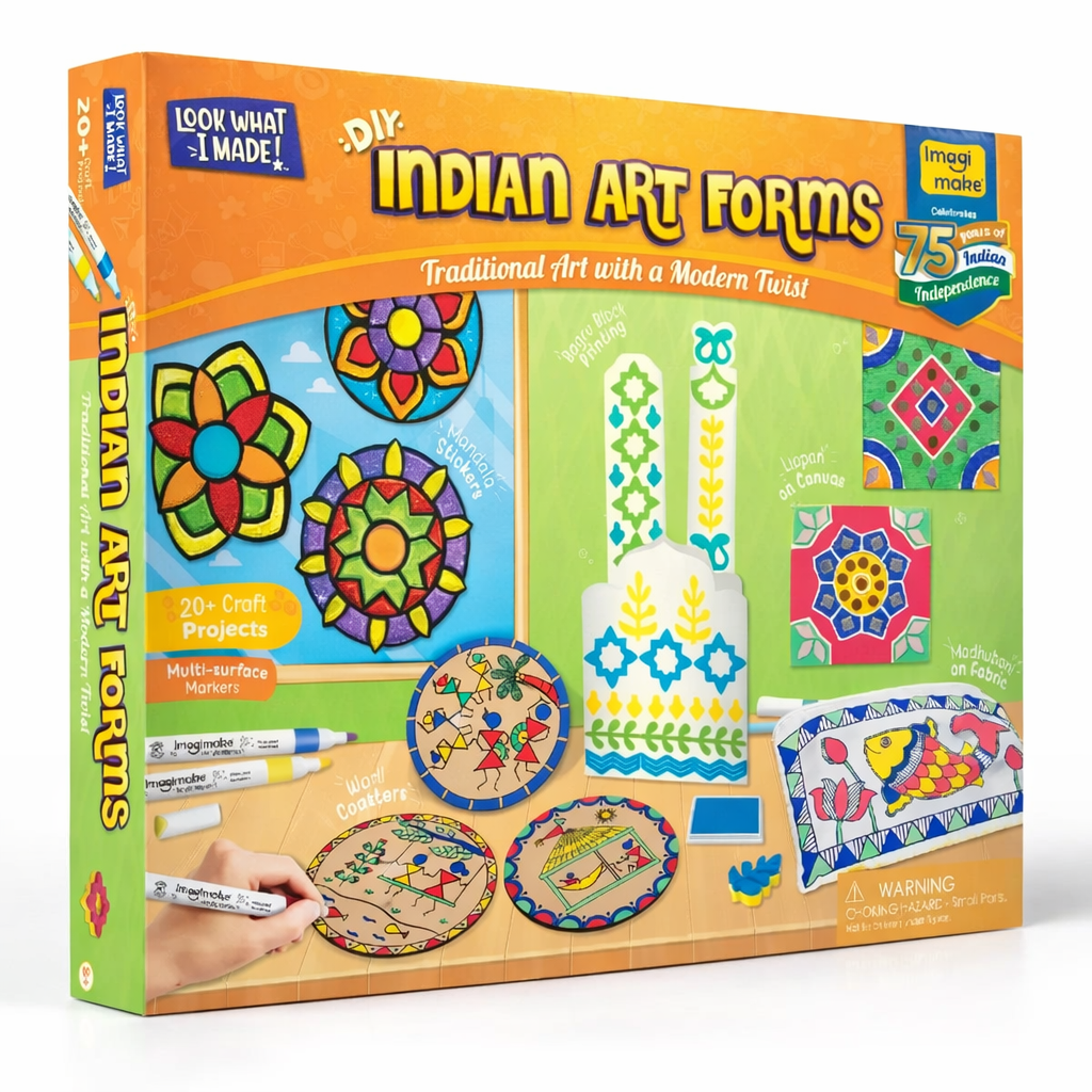 DIY Indian Art Forms Craft Kit – Creative Learning Art Set for Kids