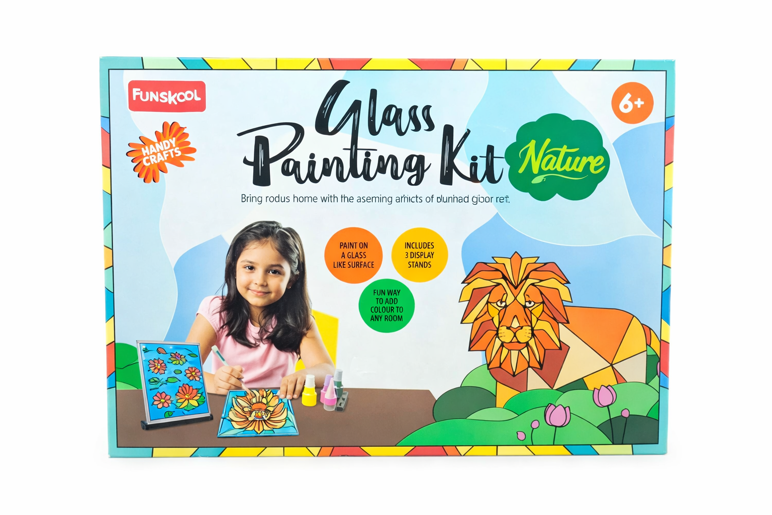 Funskool Glass Painting Kit – Nature Theme DIY Art & Craft Set for Kids