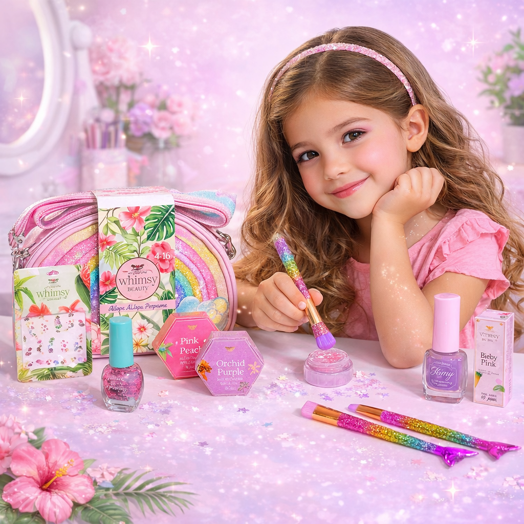 Whimsy Beauty Kids Makeup Kit – Fun & Safe Pretend Play Cosmetic Set for Girls