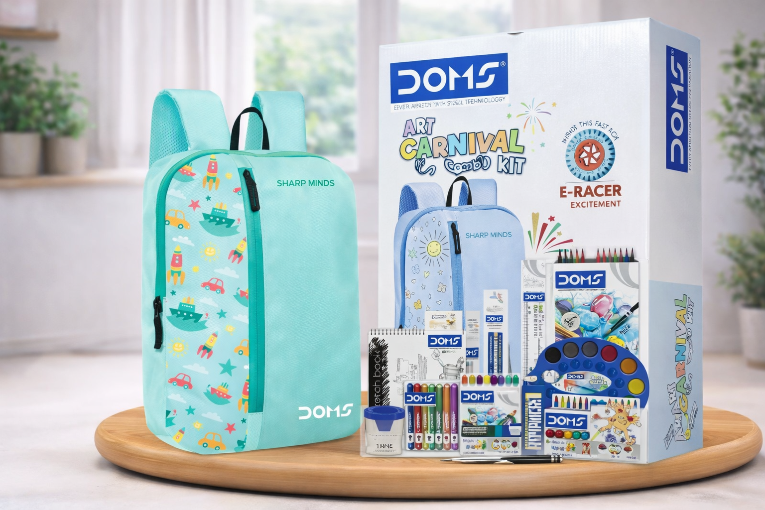 DOMS Art Carnival Kit – Complete Kids Art & Craft Combo Set with Backpack