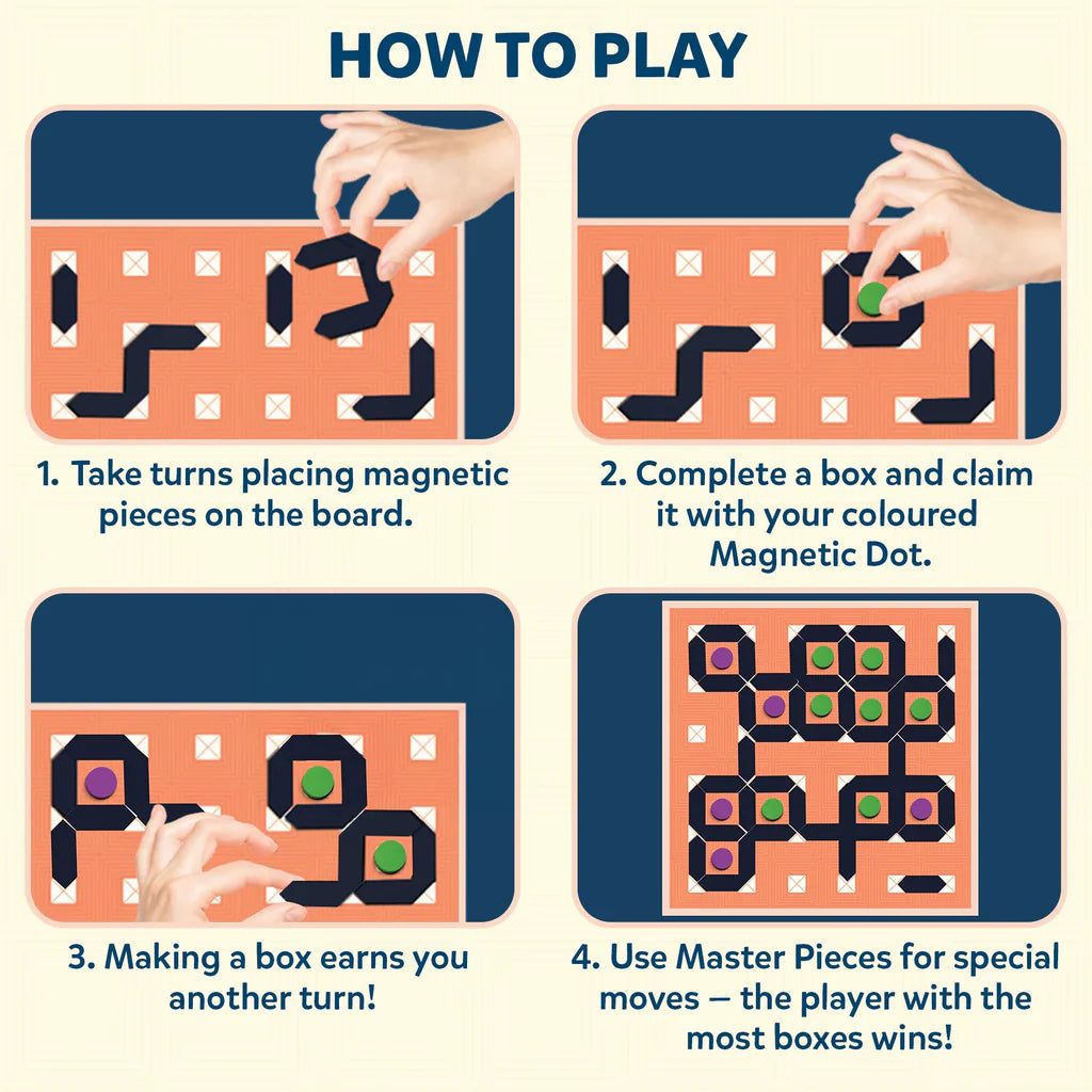 Boxed: A Magnetic Game of Dots & Boxes
