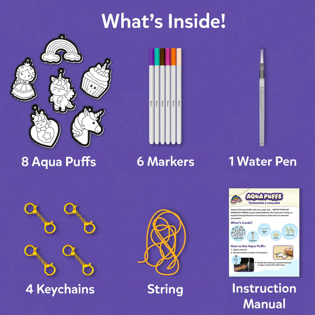 Aqua Puffs - Princesses and Unicorns