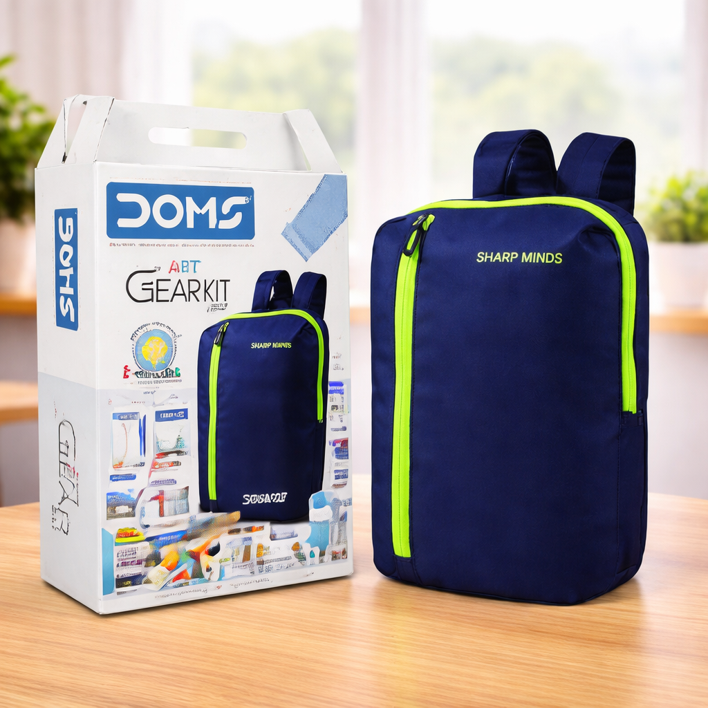 DOMS Art Gear Kit – Complete Kids Drawing & Coloring Set with Backpack