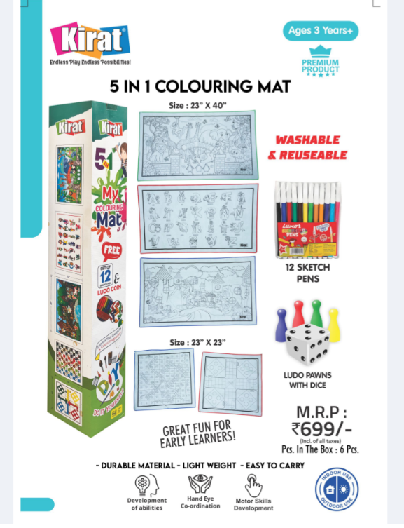 5in1 COLOURING MAT