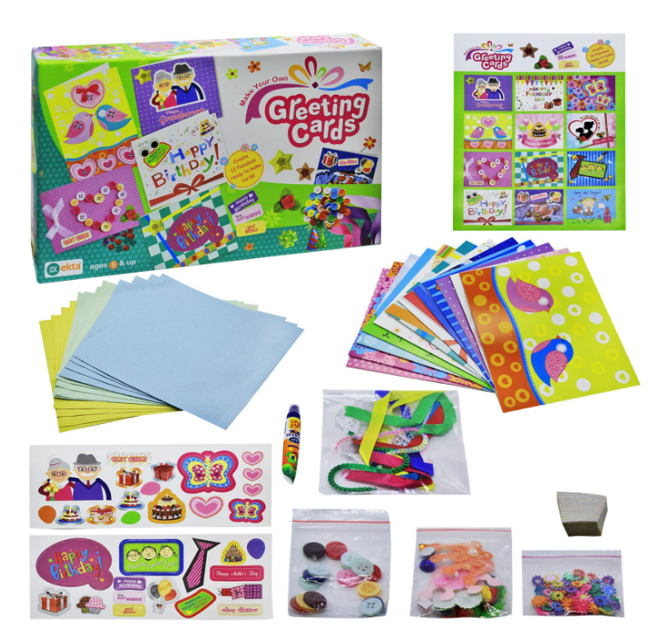 Ekta Greeting Cards Decoration Material Kit (Multicolour)