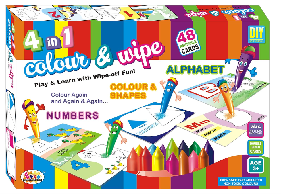Ekta 4 in 1 Colour & Wipe, Multi Color