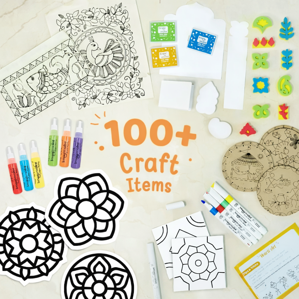 DIY Indian Art Forms Craft Kit – Creative Learning Art Set for Kids