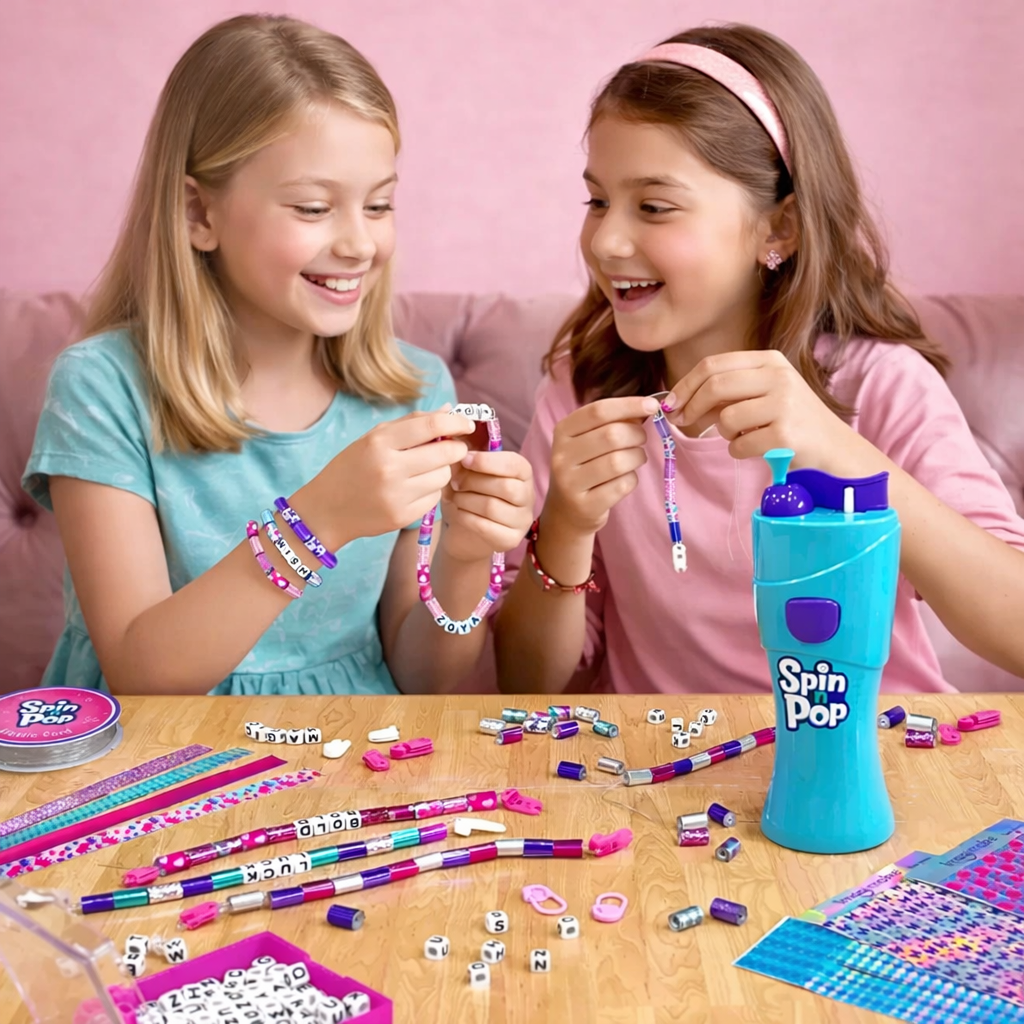 Spin n Pop DIY Bracelet Maker Kit for Kids
