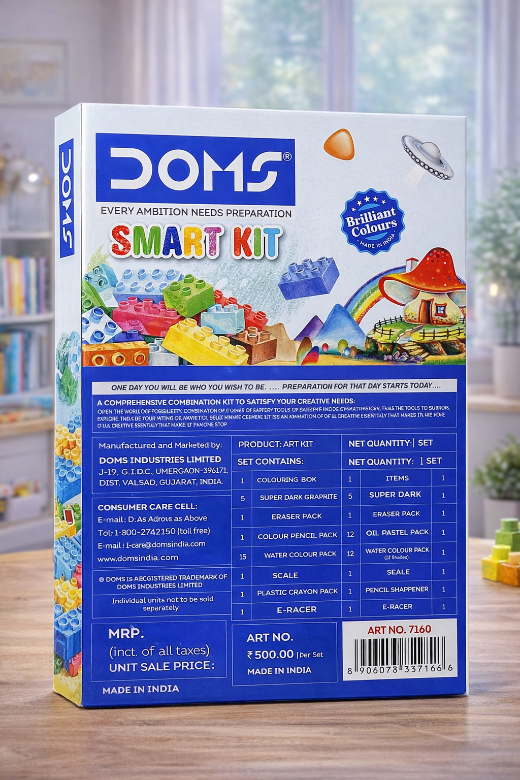 DOMS Smart Art Kit – Complete Kids Drawing & Coloring Set with E-Racer