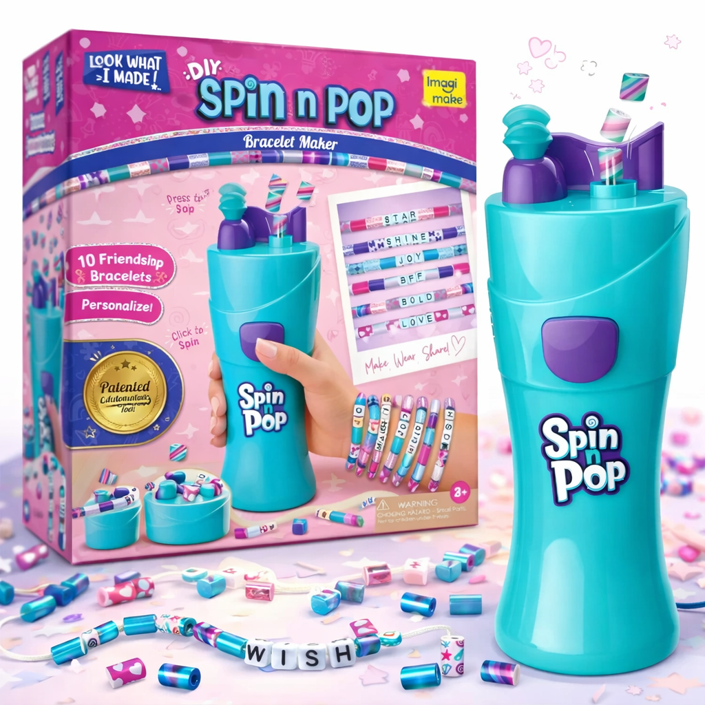 Spin n Pop DIY Bracelet Maker Kit for Kids